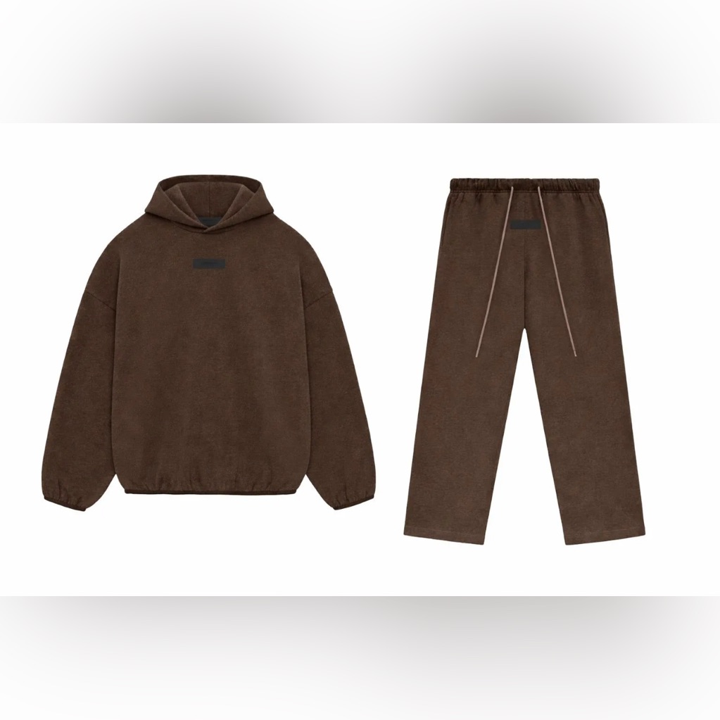 Fear Of God Essentials “Heather Wood” Hoodie And Pants Fw24